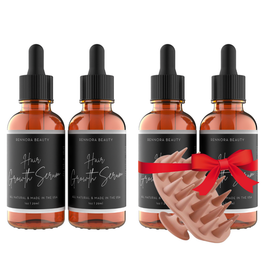 4 Rennora Hair Growth Serums + Massage Comb